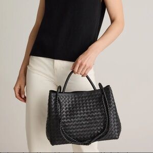 Quince Black Woven Tote Bag